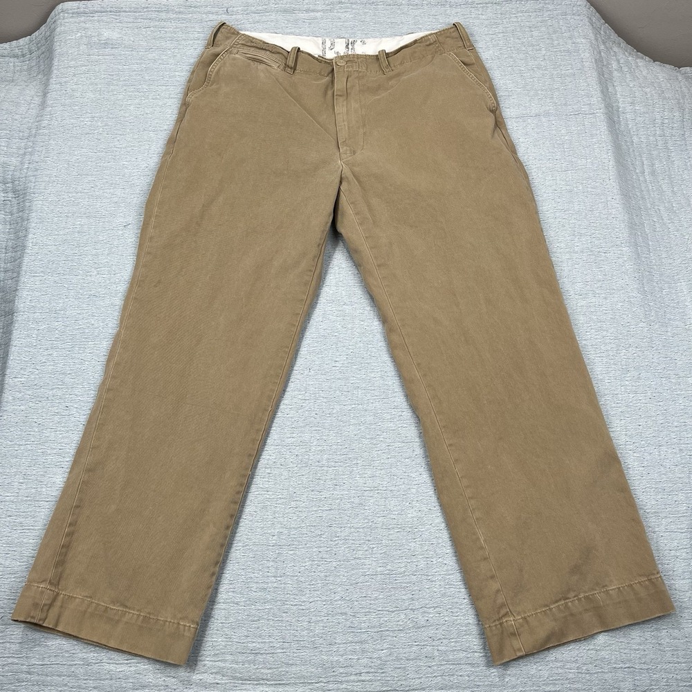 Polo Jeans Co Pants MENS 36X30 Brown Military Surplus Chino Khakis‎ Y2K VINTAGE